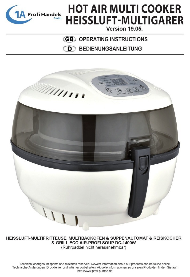 1A Profi Handels Eco Air Profi Soup operating instructions
