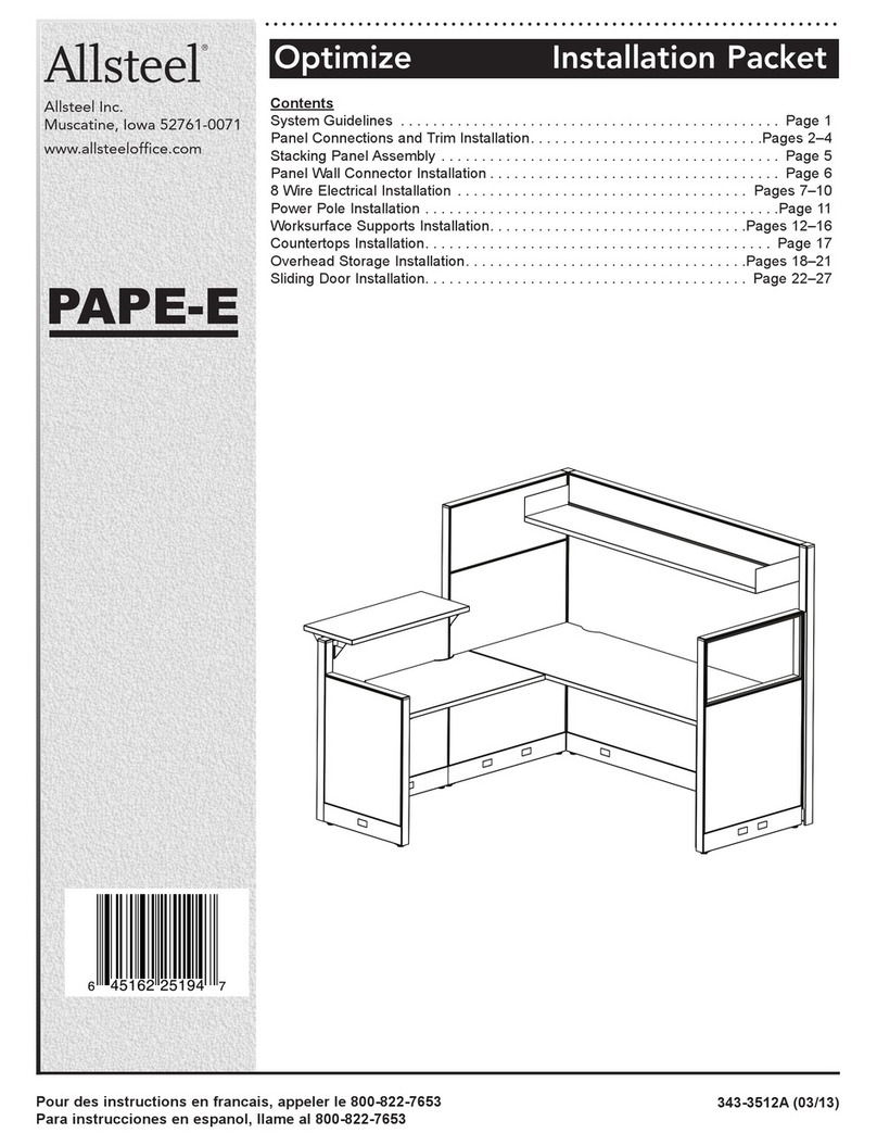 Allsteel Optimize Installation Packet Allsteel Optimize Installation Packet