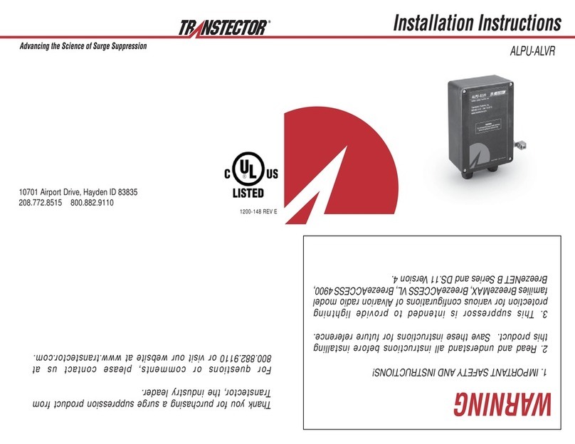 Transtector ALPU-ALVR User manual