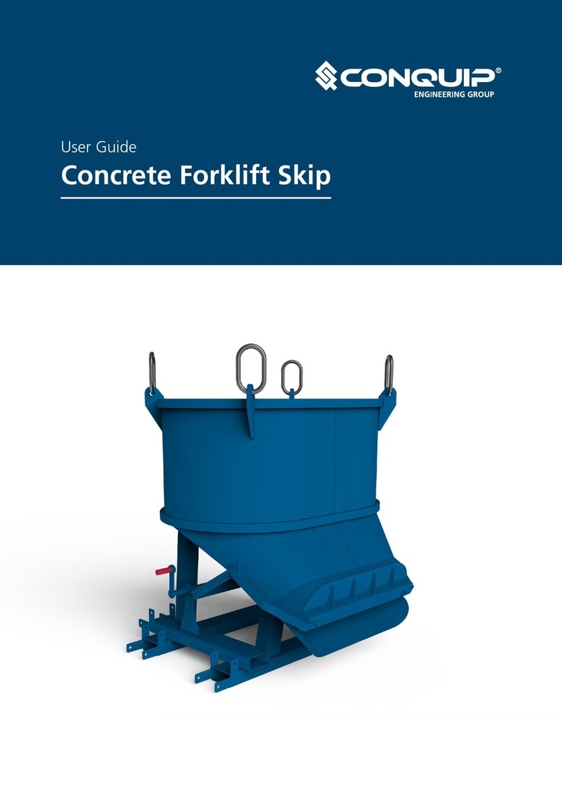 Conquip Concrete Forklift Skip 500 user guide