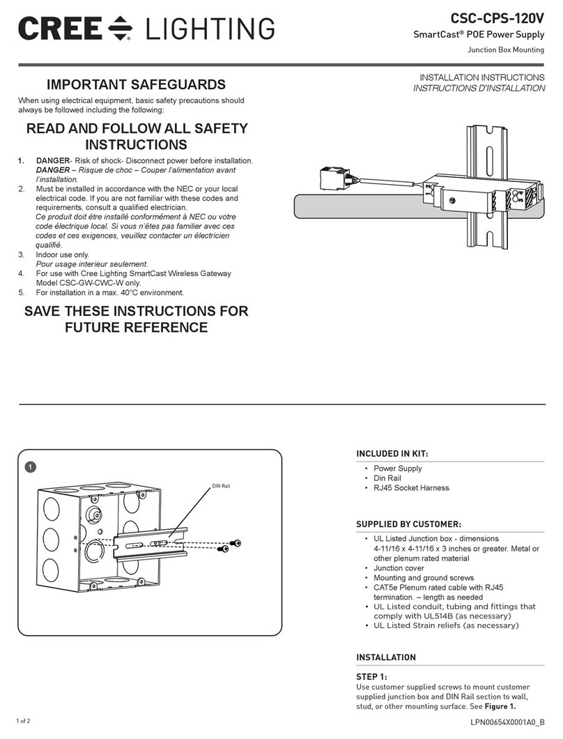 CREE LIGHTING SmartCast CSC-CPS-120V installation instructions