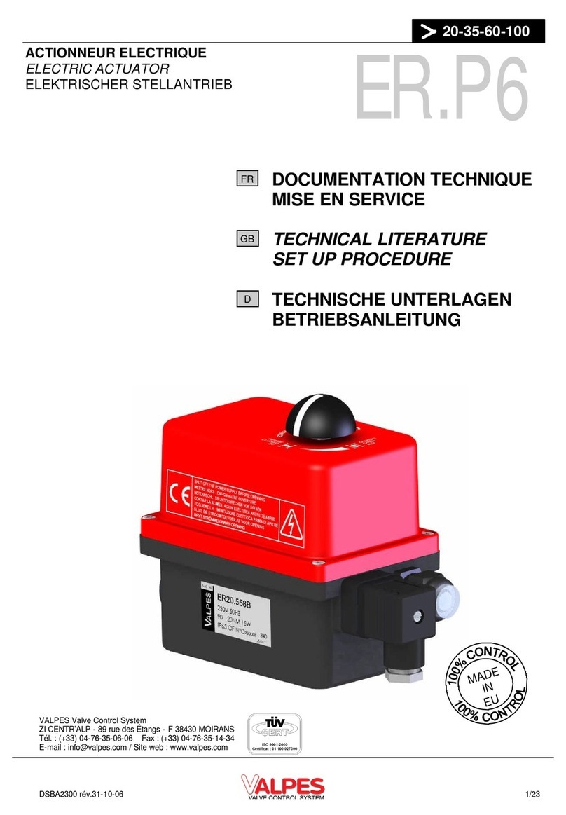 VALPES ER.P6 Series TECHNICAL LITERATURE SET UP PROCEDURE