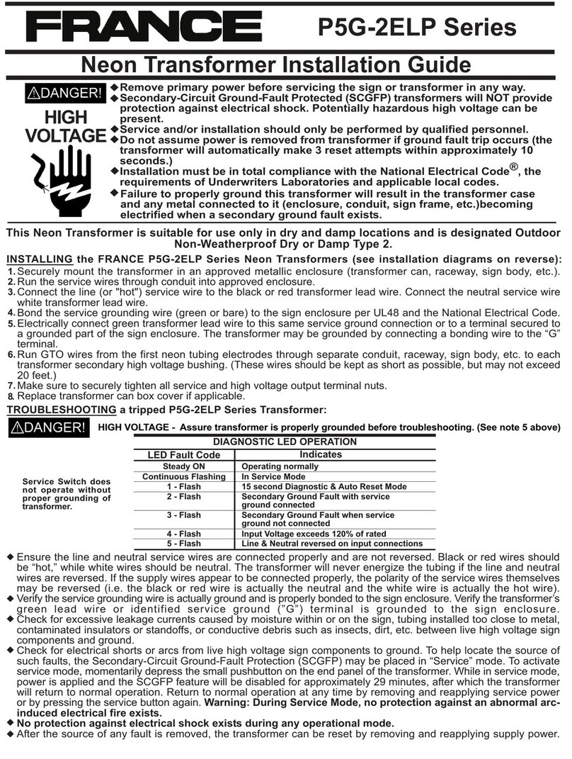 France P5G-2ELP Series User manual
