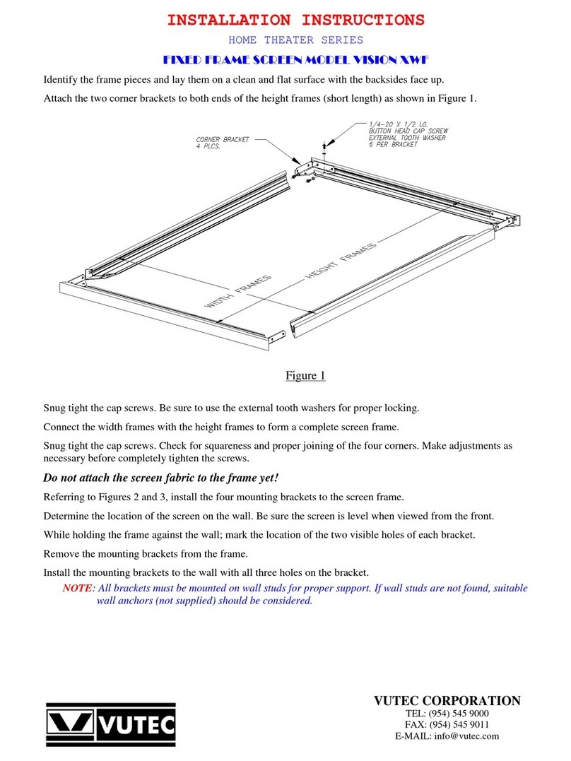Vutec HOME THEATER Series installation instructions