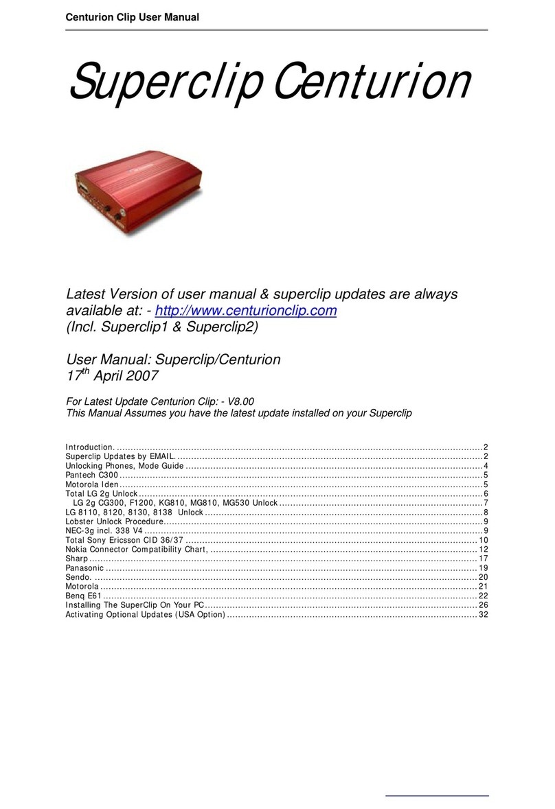 Centurion Superclip Series user manual