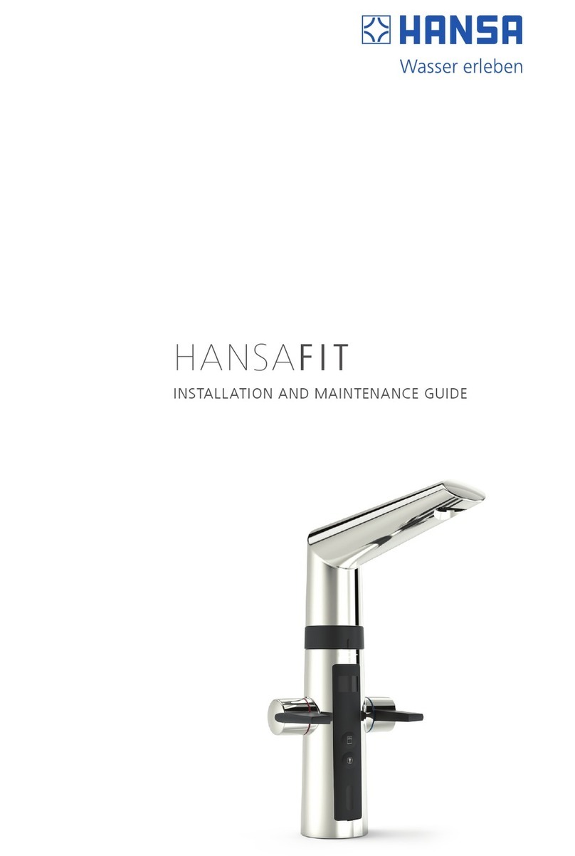 Hansa HANSAFIT Series Installation and maintenance guide Hansa HANSAFIT Series Installation and maintenance guide
