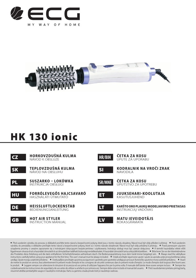 ECG HK 130 ionic instruction manual