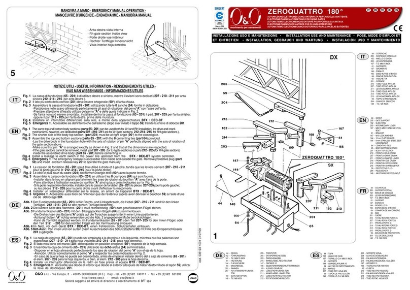 O&O ZEROQUATTRO 180 Installation, use and maintenance O&O ZEROQUATTRO 180 Installation, use and maintenance