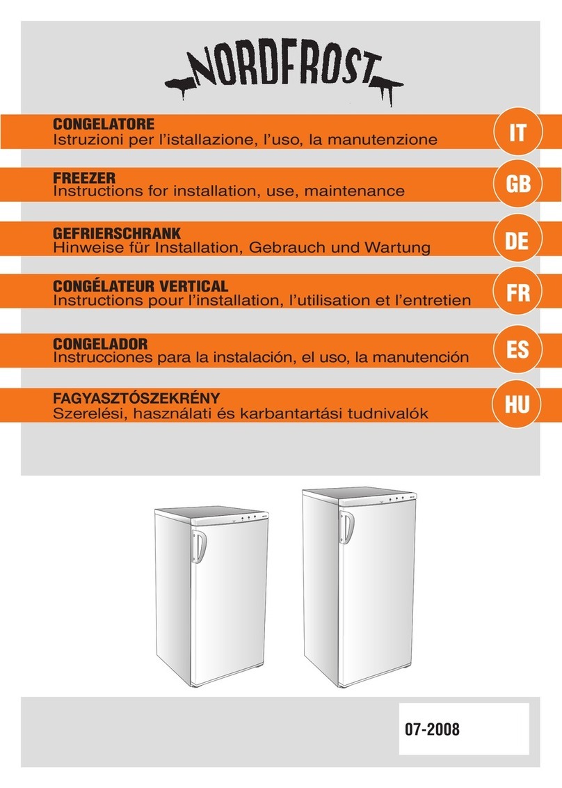 Nordfrost GF222 Instructions for installation, use, maintenance