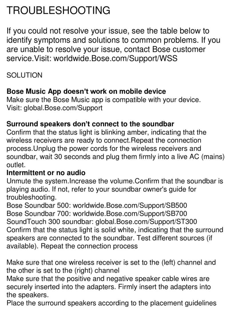Bose SB500 Operating instructions