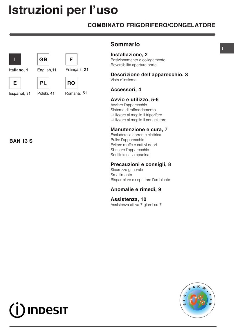 Indesit BAN 13 S operating instructions