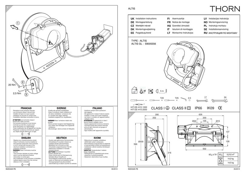 Thorn ALTIS User manual