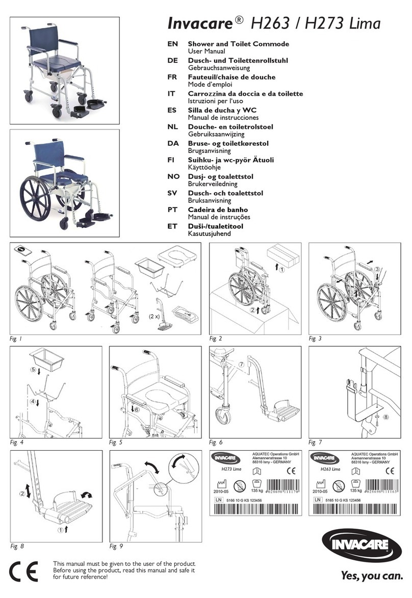 Invacare Lima H263 user manual