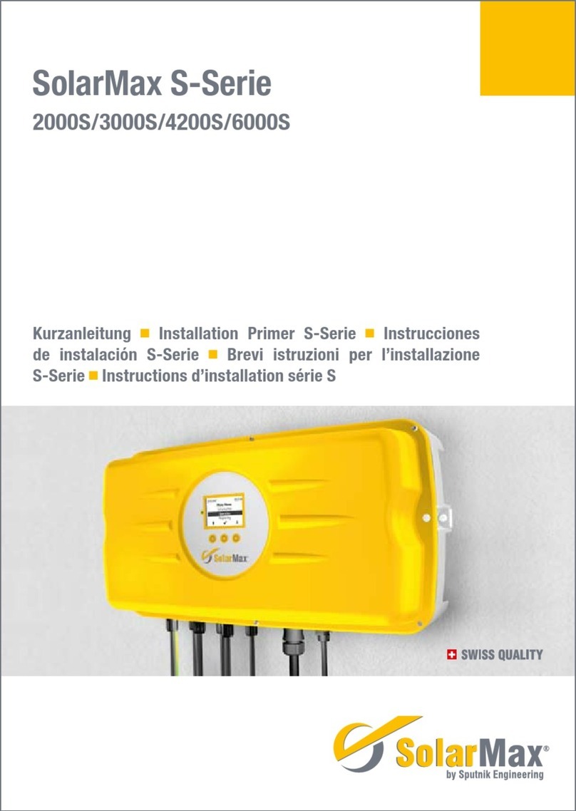Sputnik Engineering SolarMax  S Series installation instructions