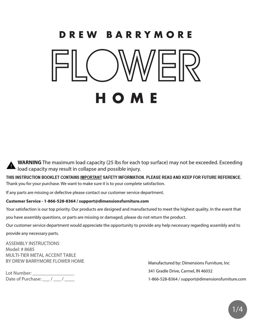 m-Dimension DREW BARRYMORE FLOWER HOME 8685 Assembly instruction m-Dimension DREW BARRYMORE FLOWER HOME 8685 Assembly instruction