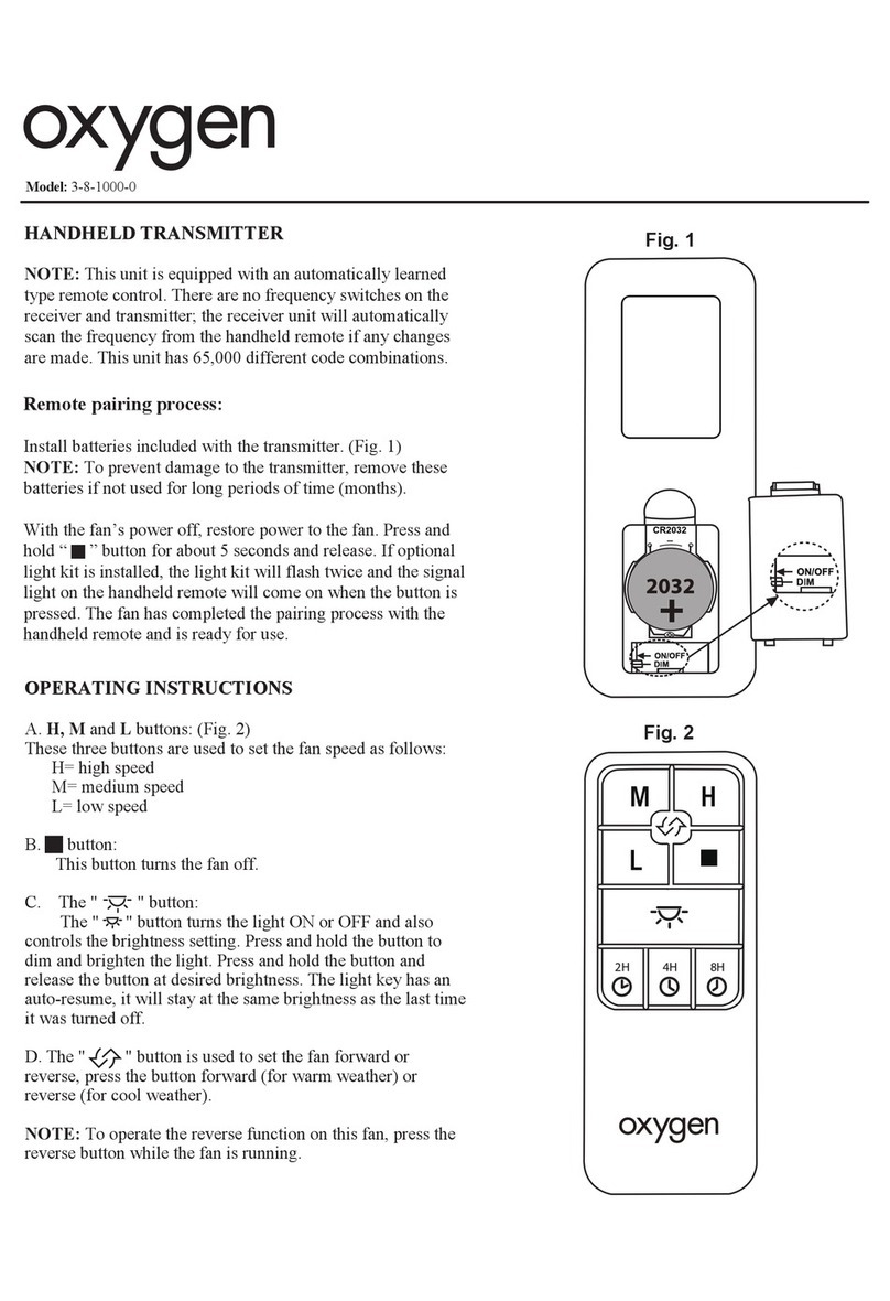 Oxygen 3-8-1000-0 User manual