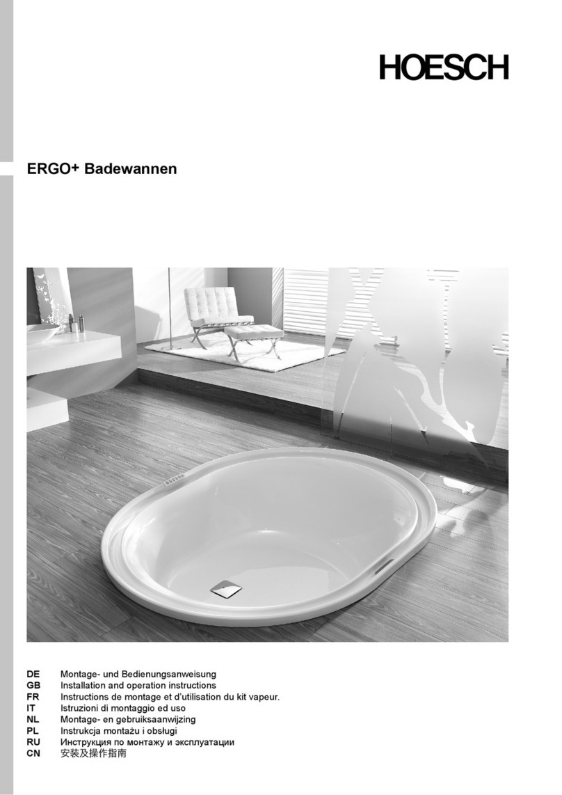 HOESCH ERGO+ Series Installation and operation instructions HOESCH ERGO+ Series Installation and operation instructions