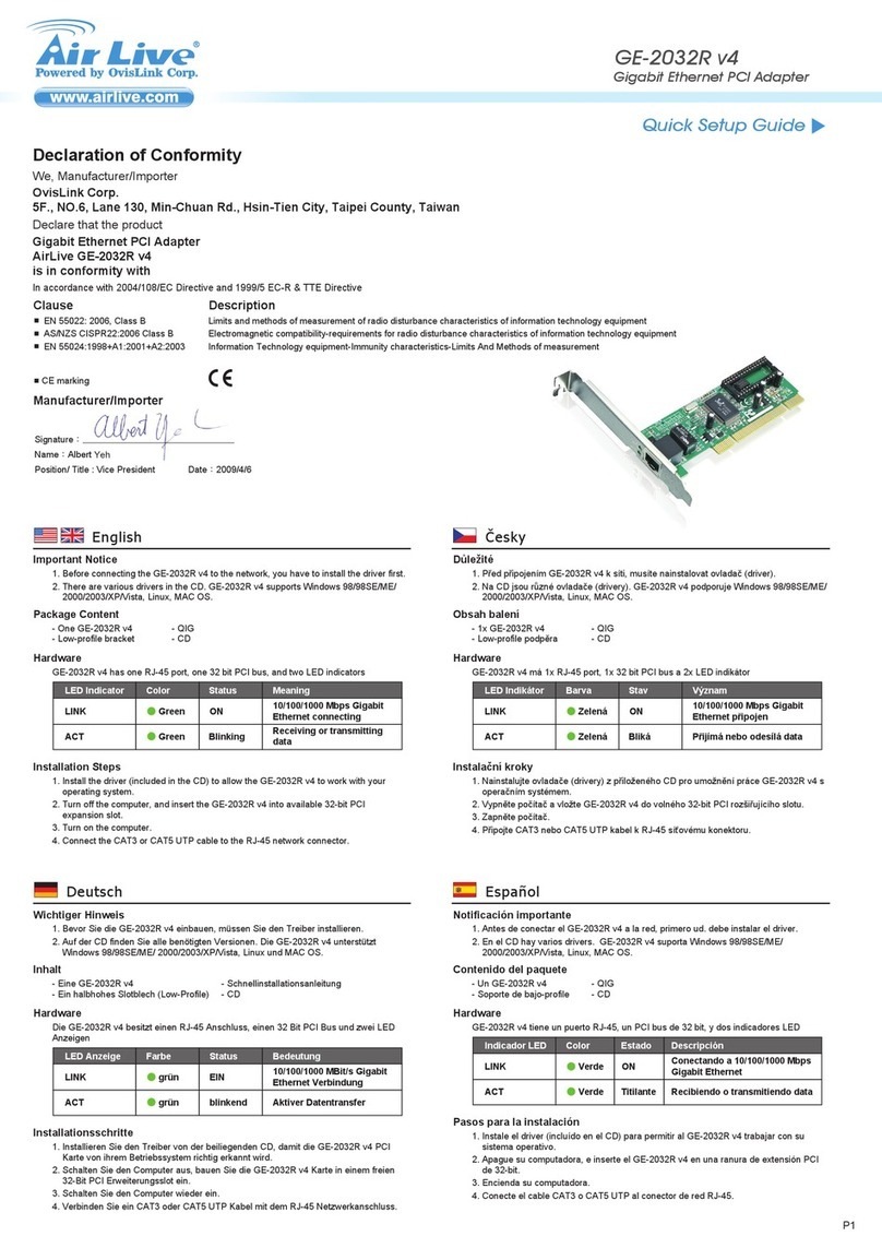 AirLive GE-2032R v4 Quick setup guide