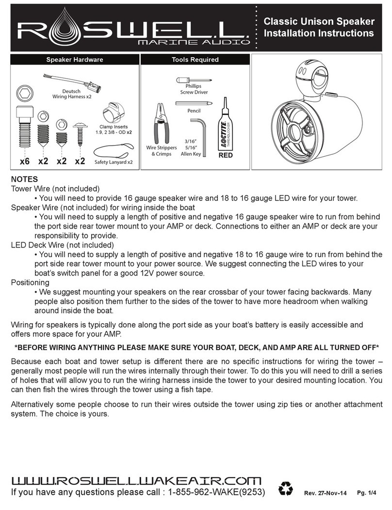 Roswell Classic Unison Speaker installation instructions
