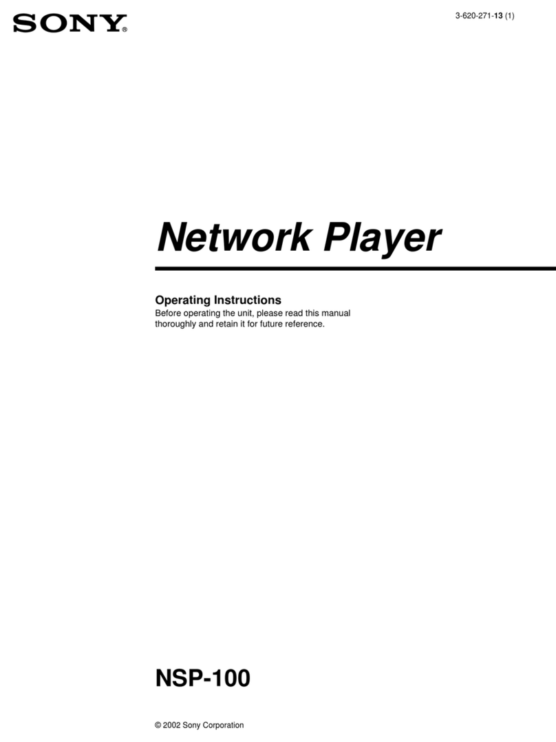 Sony NSP-100 operating instructions