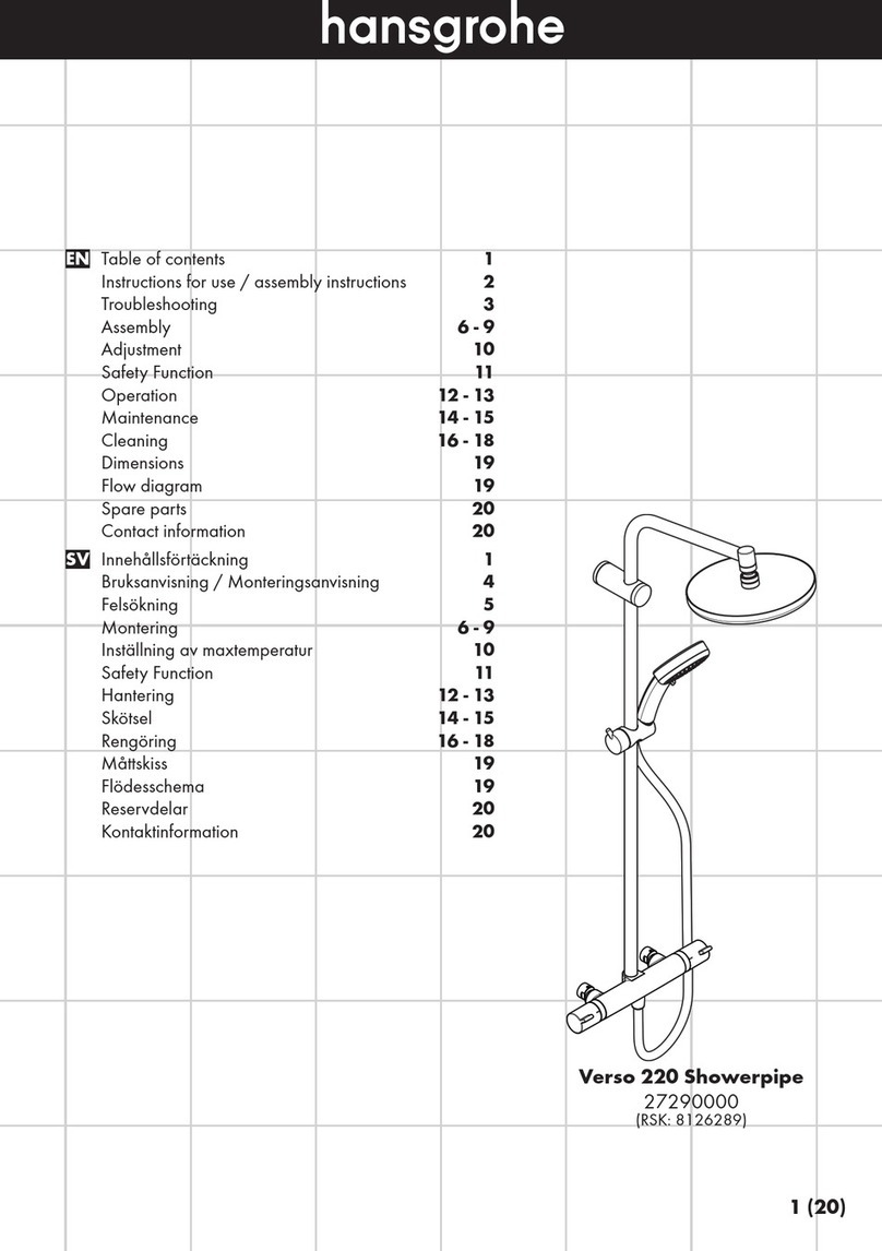 Hans Grohe Verso 220 Showerpipe 27290000 Manual