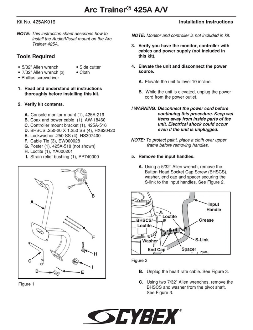 CYBEX Arc Trainer 425A A/V User manual