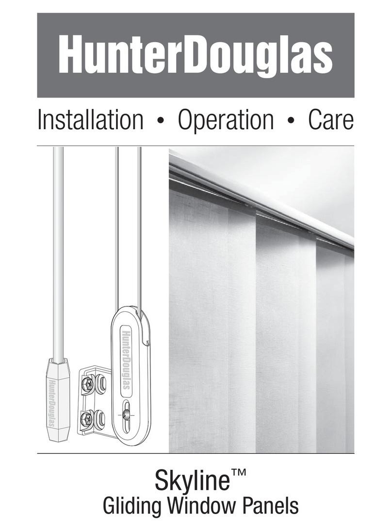 HunterDouglas Skyline Gliding Window Panels Parts list manual