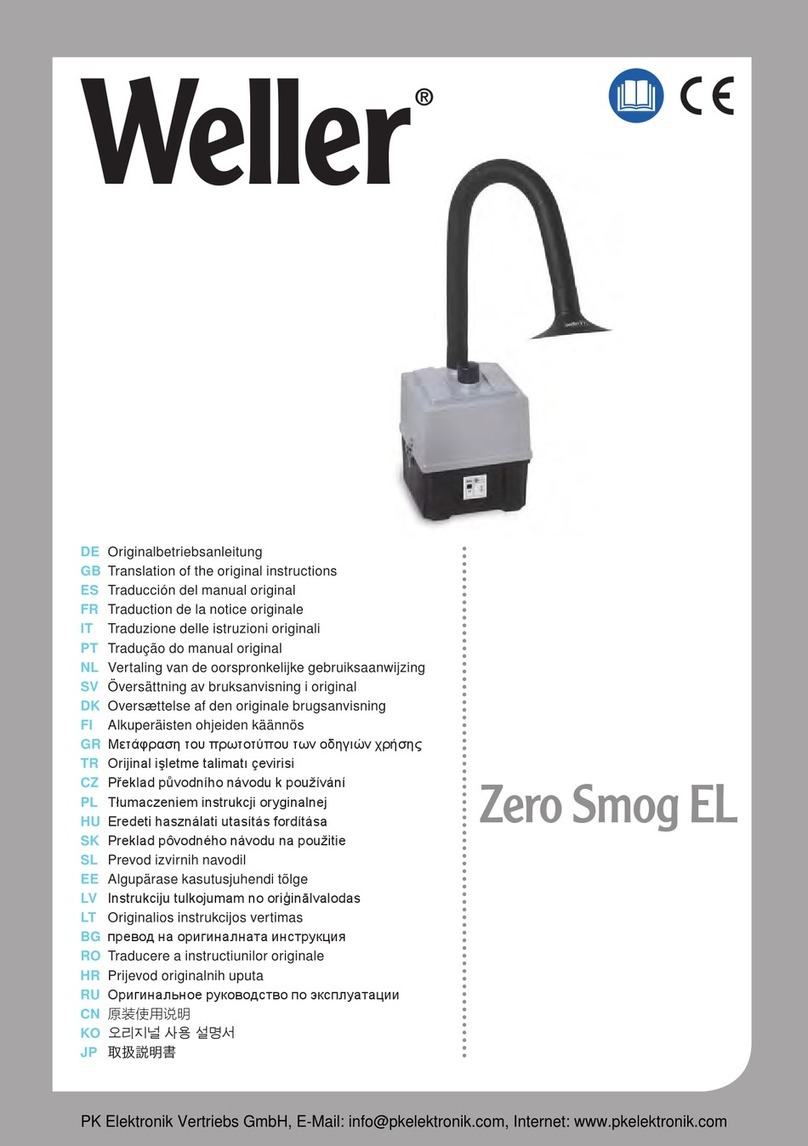 Weller Zero Smog EL User manual