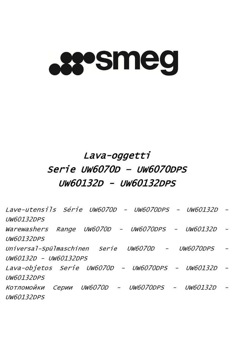 Smeg UW6070D Series manual installation, use and maintenance