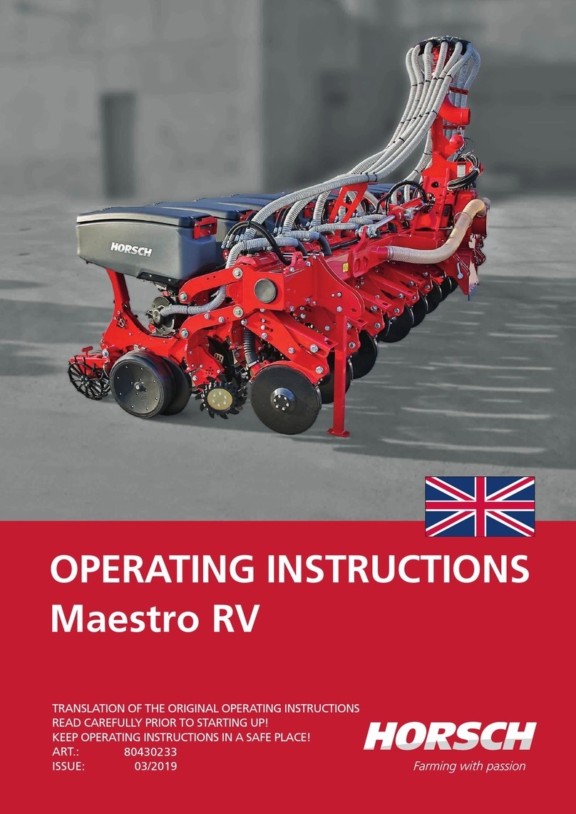 horsch Maestro RV Series operating instructions