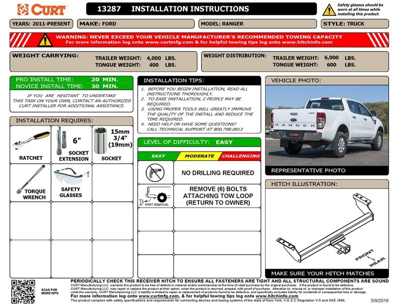 Curt Manufacturing 13287 installation instructions