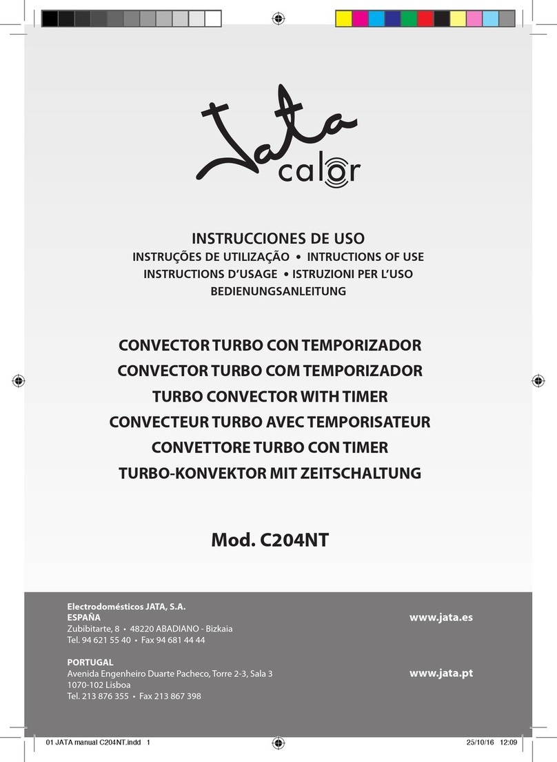 Jata calor C204NT INTRUCTIONS OF USE