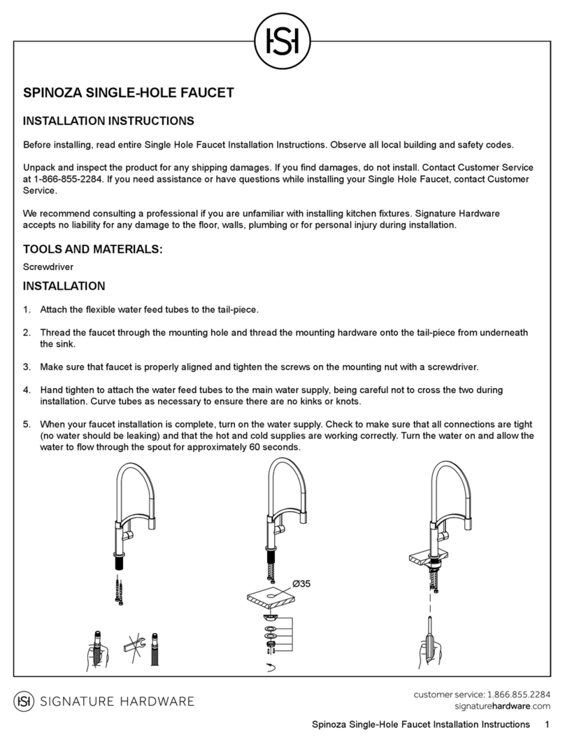 Signature Hardware Spinoza User manual