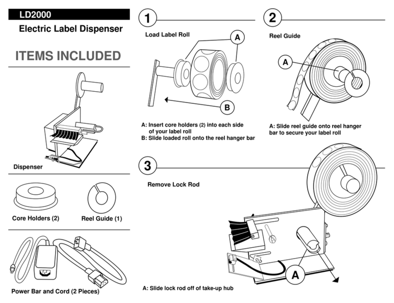 START International THE LABEL DISPENSER LD2000 quick start guide START International THE LABEL DISPENSER LD2000 quick start guide
