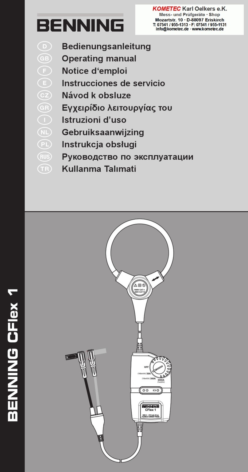 Benning CFlex 1 operating manual