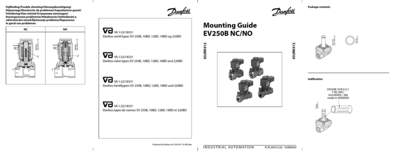 Danfoss EV250B NC Installation instructions manual