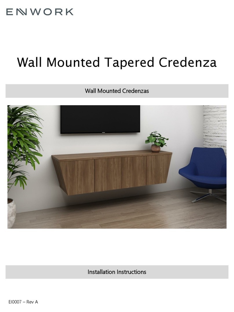 Enwork Wall Mounted Tapered Credenza installation instructions Enwork Wall Mounted Tapered Credenza installation instructions