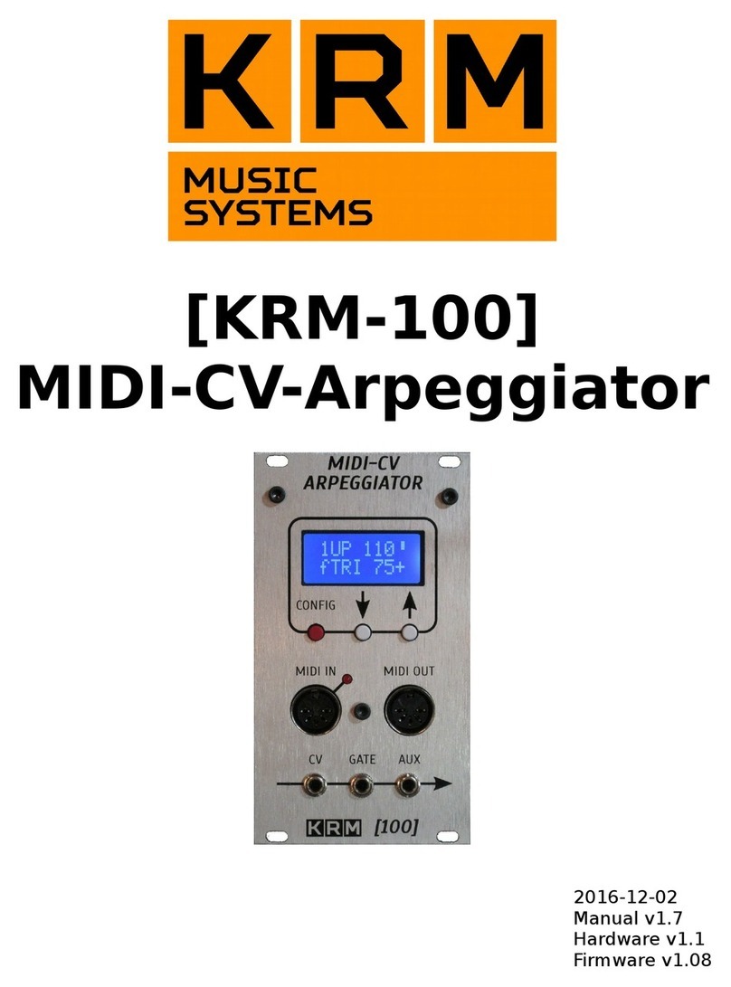 KRM KRM-100 MIDI-CV-Arpeggiator user manual
