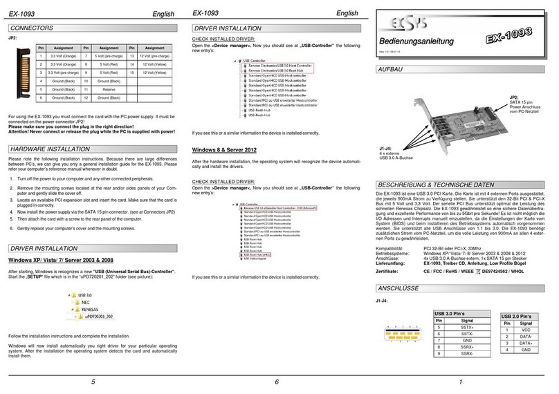 Exsys EX-1093 User manual