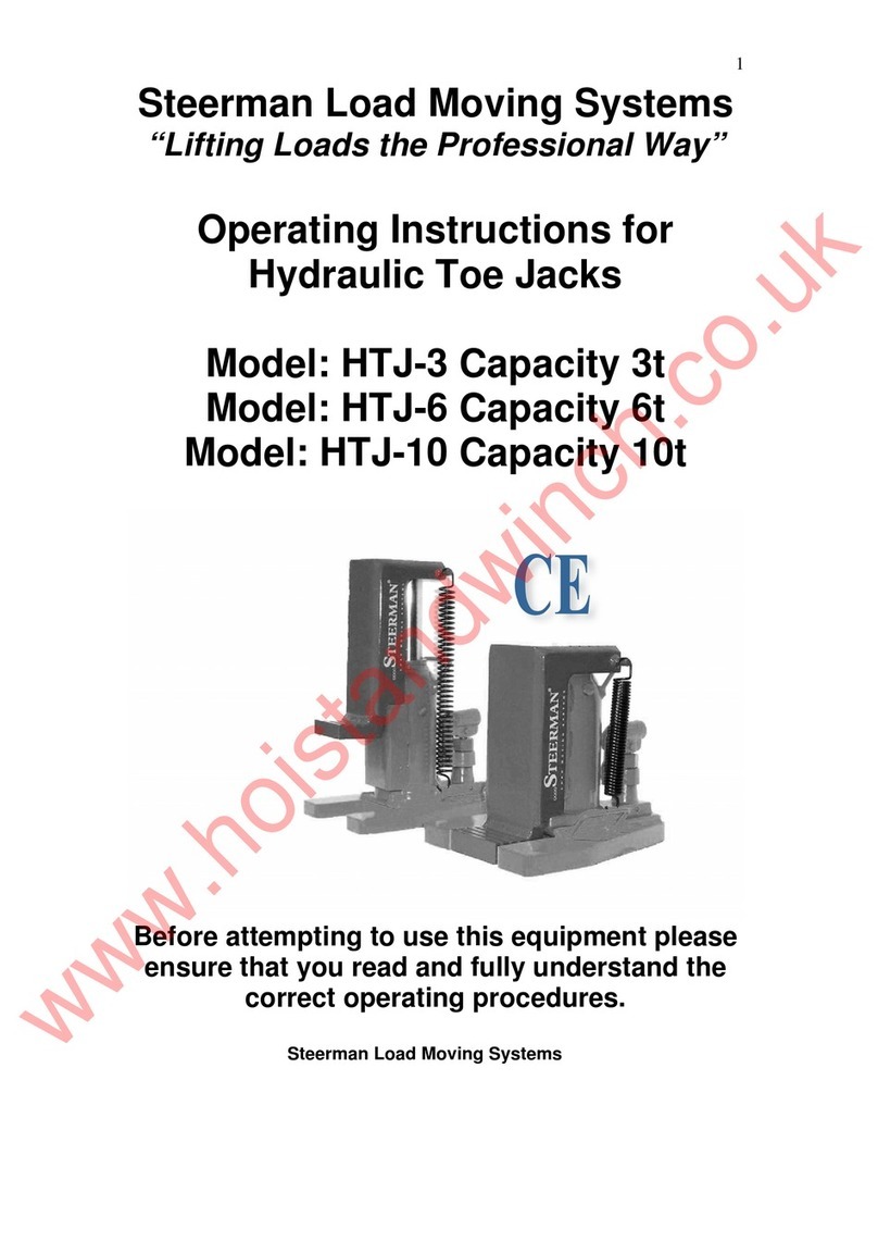 Steerman Load Moving Systems HTJ-3 operating instructions