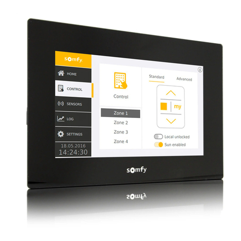 SOMFY animeo IB+ 4 Zone Touch Building Controller User manual