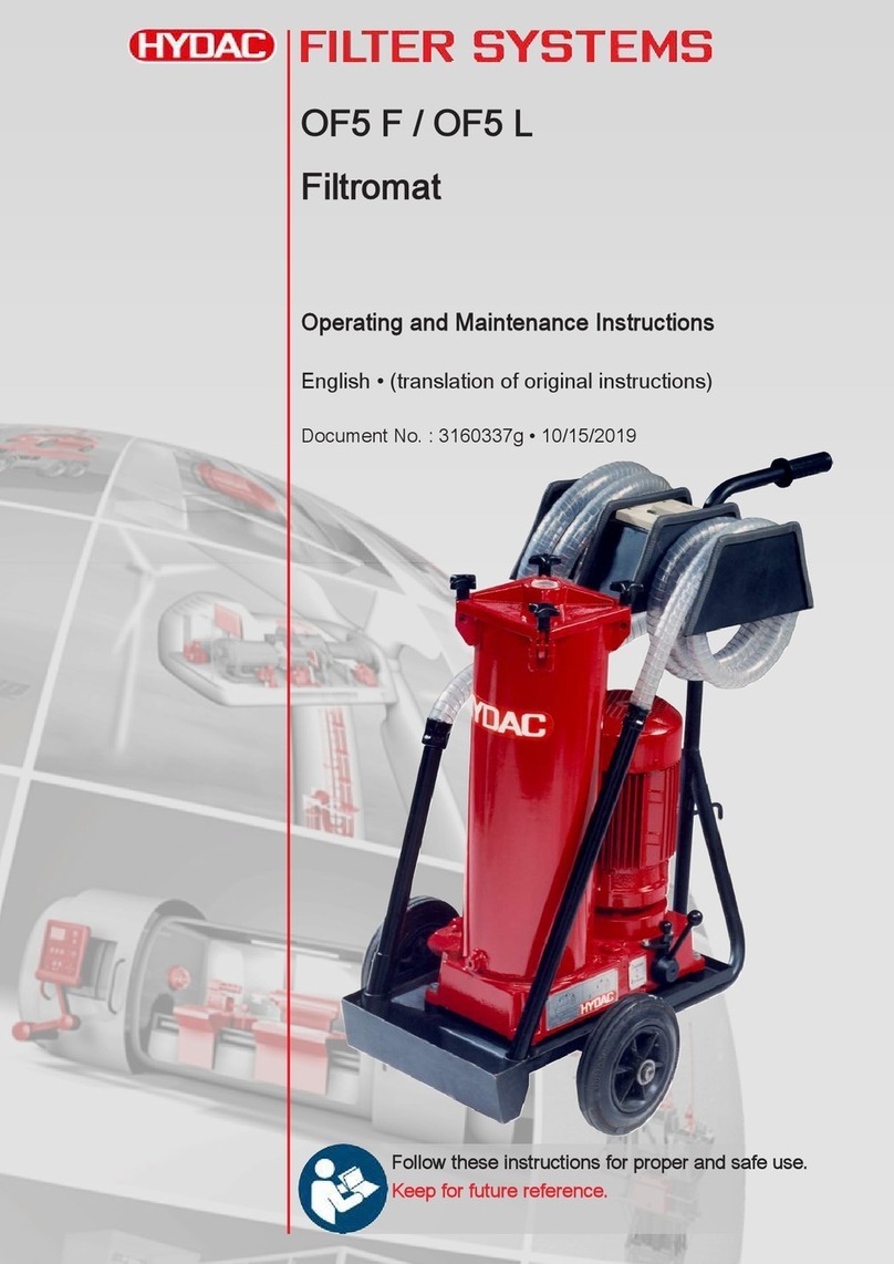 Hydac Filtromat OF5 F Operating and maintenance instructions