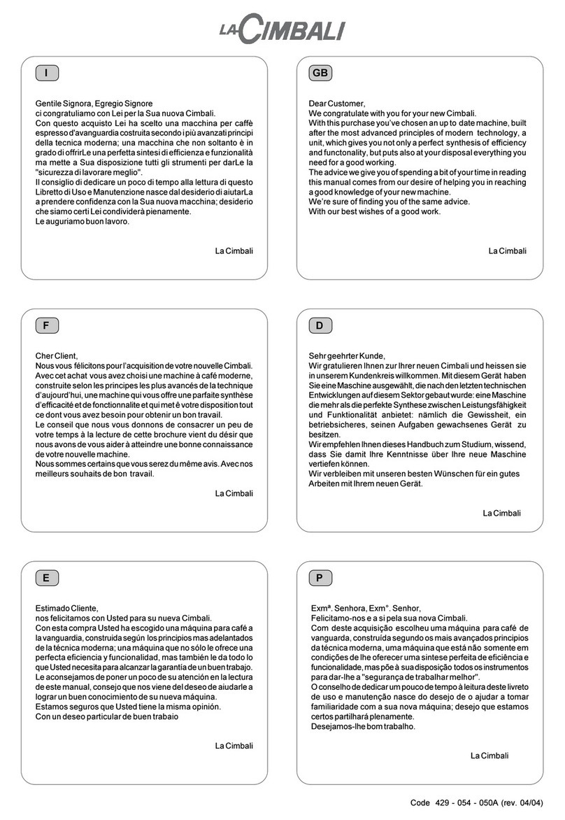 LaCimbali S/100 User manual