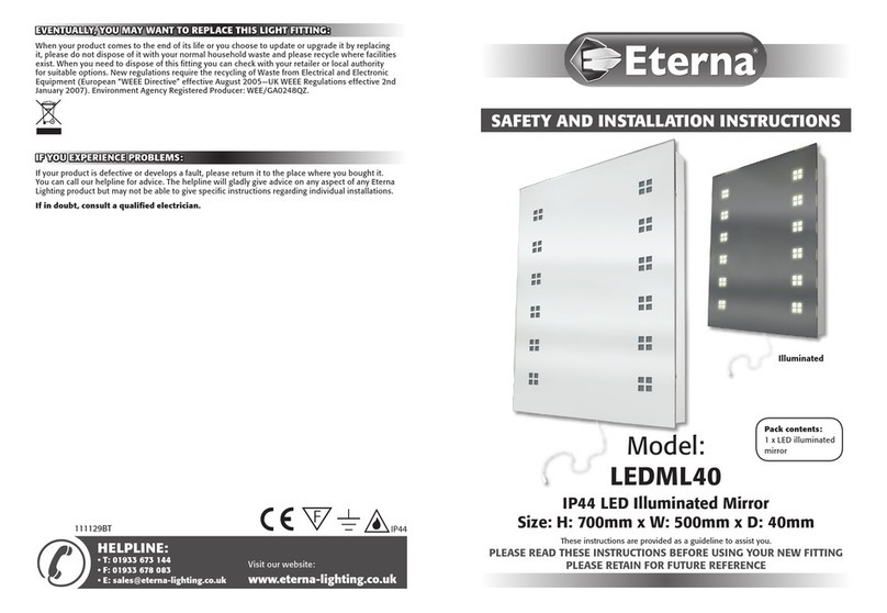 Eterna LEDML40 Safety and installation instructions Eterna LEDML40 Safety and installation instructions