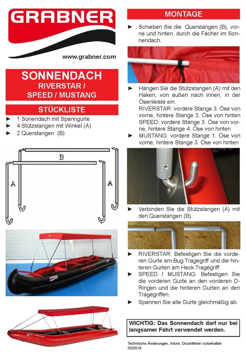 grabner SUN AWNING SPEED, MUSTANG, RIVERSTAR manual