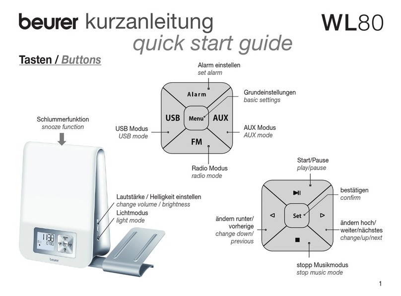 Beurer WL 80 quick start guide