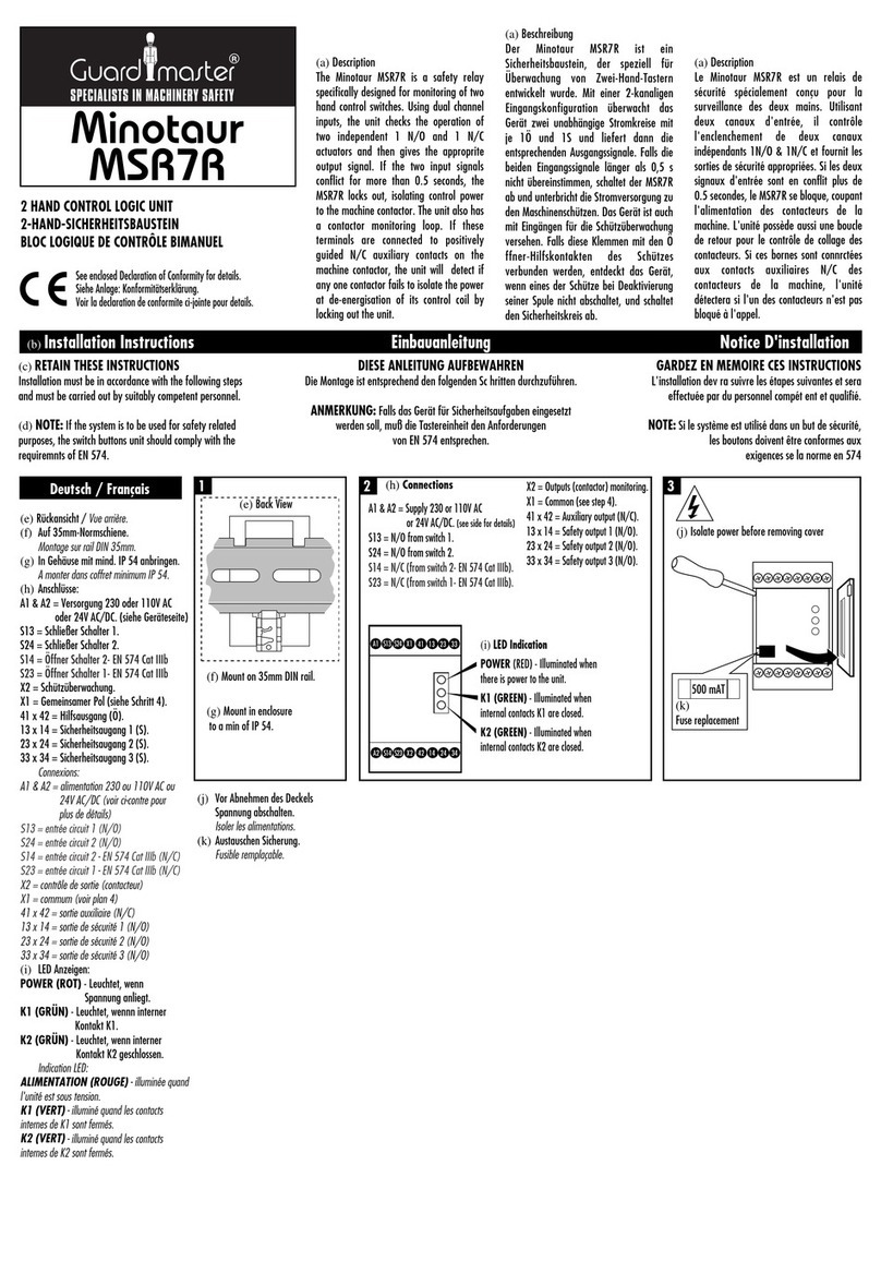 Guard master Minotaur MSR7R User manual