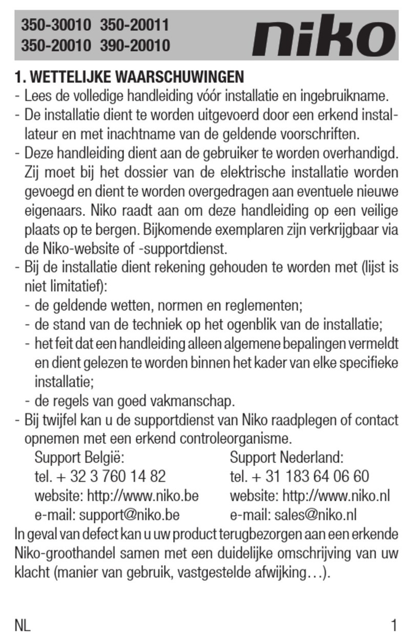 Niko 350-30010 User manual