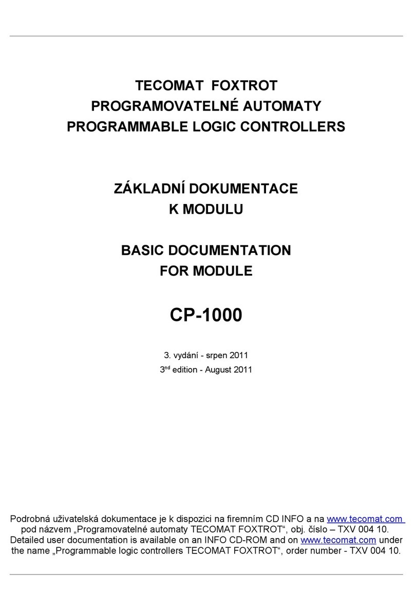 Tecomat Foxtrot CP-1000 User manual