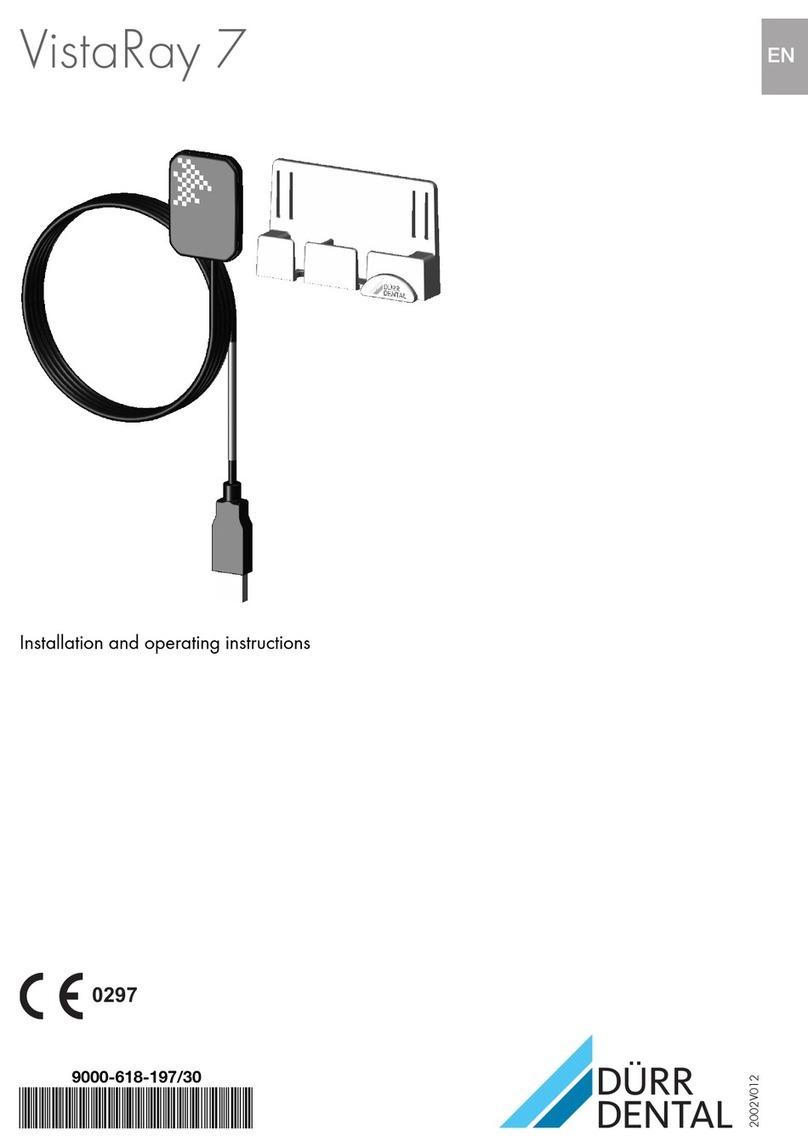 Durr Dental VistaRay 7 Installation and operating instructions Durr Dental VistaRay 7 Installation and operating instructions